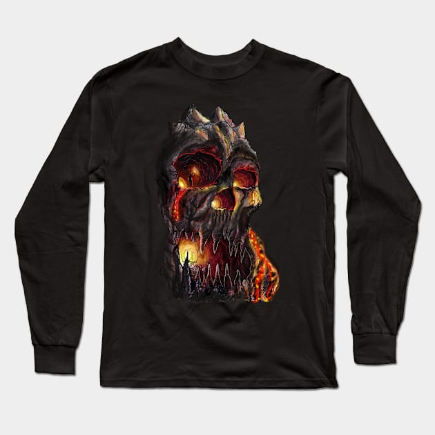 The Legend Of Skull cave Long Sleeve T-Shirt by Pizzakween